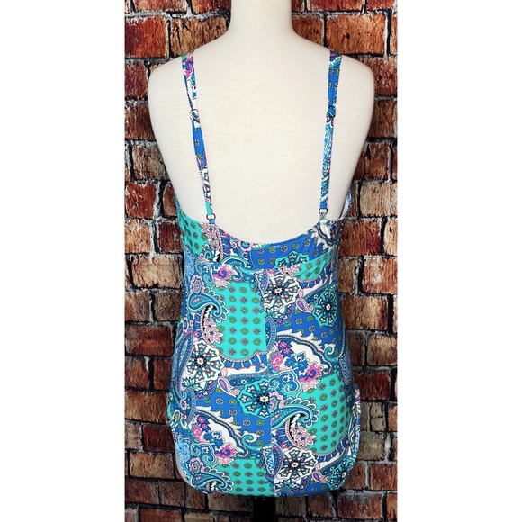 Love your Assets Sara Blakely Spanx Paisley Wave Full Coverage Large Swimsuit - Picture 4 of 6